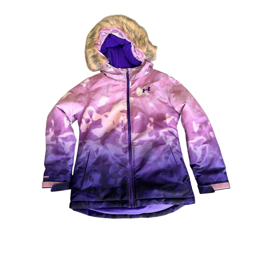 Under Armour Girls ColdGear Infrared Ombre Winter Jacket - Picture 2 of 11